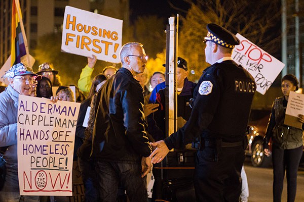 Uptown Activists, Homeless Confront Alderman at Home and&nbsp;Work